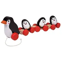 jouet à tirer - famille de pingouins