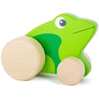 grenouille à pousser en bois