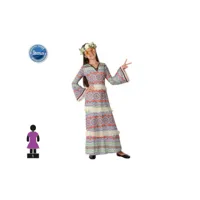 déguisement hippie robe à frange - polyester - 3-4 ans - multicolore