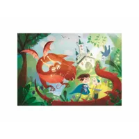 puzzle 180 pièces supercolor : château et dragon