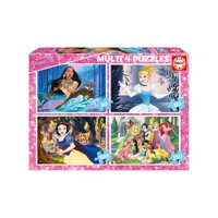 puzzle de 50 à 150 pièces : 4 puzzles : princesses disney edu17637