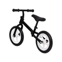 vidaxl vélo d'équilibre roues de 12 pouces noir