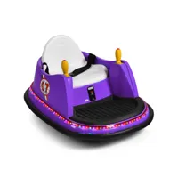 voiture auto tamponneuse électrique 6v pour enfants 2-5 ans, avec télécommande, effet sonore et lumineux, 57x75x42cm violet