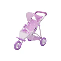 olivia's little world - baby doll jogging stroller - purple stars