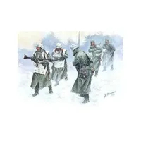 figurines 2ème guerre mondiale : armée allemande hiver 1941-1942 sur le front de l'est : vent froid