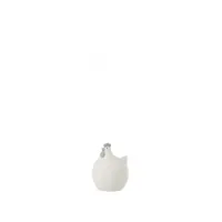 poule en céramique blanc 10x10x14 cm