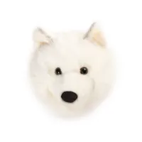 peluche trophée loup blanc lucy collection polaire