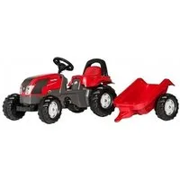 véhicule à pédale rolly toys tracteur escalier rollykid valtra rouge junior
