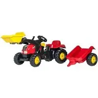 véhicule à pédale rolly toys tracteur escalier rollykid x rouge junior