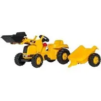 véhicule à pédale rolly toys tracteur escalier rollykid cat jaune junior