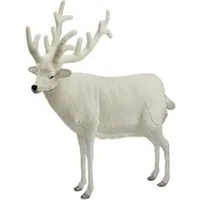 animal en peluche hansa peluche geante renne blanc 150 cm h et 140 cm l