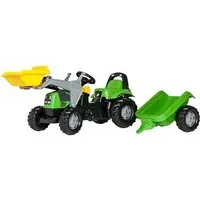 véhicule à pédale rolly toys tracteur escalier rollykid deutz-fahr junior vert