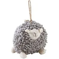 peluche aubry gaspard - mouton à suspendre en coton gris shaggy