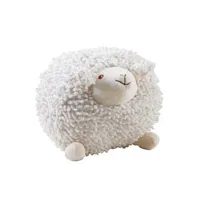 peluche aubry gaspard - mouton en coton blanc shaggy 20 cm