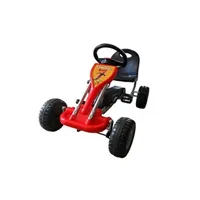 autre jeu de plein air helloshop26 kart voiture à pédale gokart enfant jeux jouets rouge 89 cm
