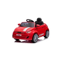 véhicule électrique pour enfant turbo challenge porteur électrique r/c fiat 500e 2.4ghz rouge