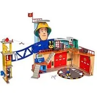 figurine de collection simba toys 109251059 - pompier sam mega fire station xxl