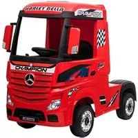 véhicule électrique pour enfant mercedes camion electrique benz 35w pour enfant - 129 x 53 x 102 cm - avec télécommande parentale - rouge