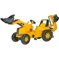 véhicule à pédale rolly toys tracteur à pédales rollyjunior jaune chat