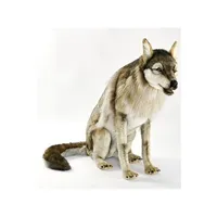 animal en peluche anima peluche loup assis géant 105 cm