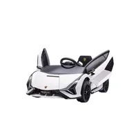 véhicule électrique pour enfant homcom voiture électrique enfant de sport supercar 12 v - v. max. 5 km/h effets sonores + lumineux blanc