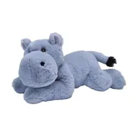 animal en peluche wild republic peluche hippopotame ecokins junior 30 cm bleu
