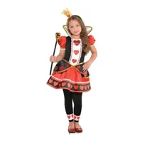 déguisement enfant amscan costume reine de coeur filles rouge taille 8-10 ans