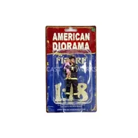 voiture american diorama voiture miniature de collection 1-18 - figurines pompier - 2 - black / yellow - 77460 - resin