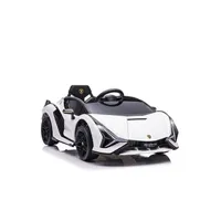 véhicule électrique pour enfant homcom voiture électrique enfant de sport supercar 12 v - v. max. 8 km/h effets sonores + lumineux blanc