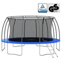 autre jeu de plein air vidaxl ensemble de trampoline rond 488x90 cm 150 kg