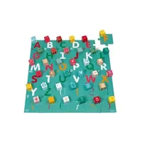 autres jeux de construction janod kubix 40 cubes + puzzle lettres et chiffres