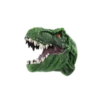 accessoire de déguisement generique marionnettes à main animaux dinosaure caoutchouc gants de jeu pour enfant - tyrannosaure vert 16*19cm