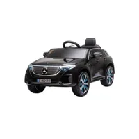 véhicule électrique pour enfant homcom voiture véhicule électrique enfants 12 v - v. max. 5 km/h effets sonores + lumineux mercedes eqc 400 4matic noir