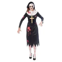 déguisement enfant amscan costume nonne zombie adulte noir/rouge