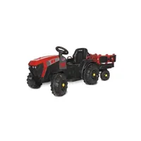 véhicule électrique pour enfant jamara ride-on tracteur super load ac remorque rouge 12v
