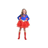 déguisement enfant amscan déguisement supergirl enfant - 4/6 ans - rouge - 9906074
