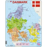 puzzle cadre - carte du danemak (en danois)