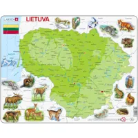 puzzle cadre - carte de la lituanie (en lituanien)
