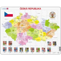 puzzle cadre - carte de la république tchèque (en tchèque)