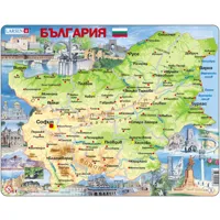 puzzle cadre - carte de la bulgarie (en bulgare)