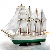 maquette bateau : juan sebastiã¡n elcano (plastique et bois)