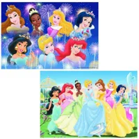 puzzle 2 x 24 piã¨ces : princesses disney : les princesses rã©unies