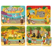 puzzle 4 x 6 piã¨ces : les animaux du zoo