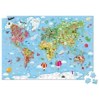 puzzle gã©ant ã©ducatif 300 piã¨ces : carte du monde