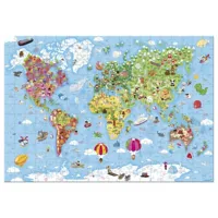 puzzle gã©ant 300 piã¨ces : carte du monde