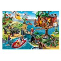 puzzle 150 piã¨ces : playmobil : cabane dans les arbres