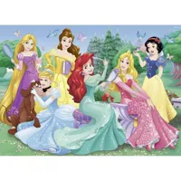 puzzle 45 piã¨ces : rencontre avec les princesses disney