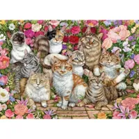 puzzle 1000 piã¨ces : les chats aux fleurs