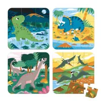puzzle de 6 ã  16 piã¨ces : 4 puzzles ã©volutifs : dinosaures