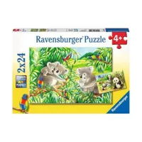 puzzle 2 x 24 piã¨ces : mignons koalas et pandas